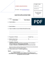 Elective Application Form
