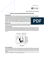 Installation and Operating Instructions: Dual Temperature Sensor