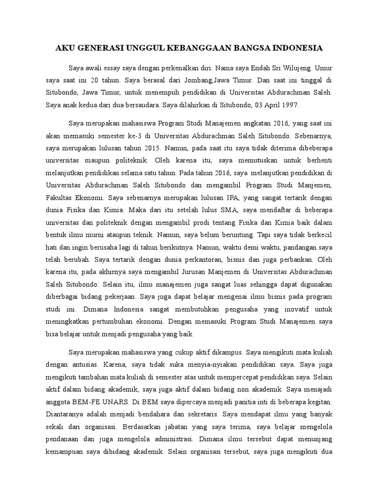 contoh essay beasiswa unggulan kontribusiku untuk indonesia