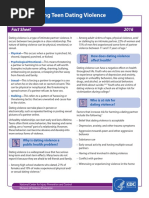 Teen Dating Violence Factsheet A