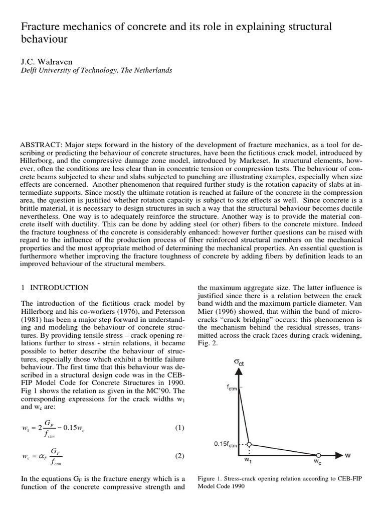 Fracture Mechanics in Concrete Structures | PDF | Fracture | Beam ...