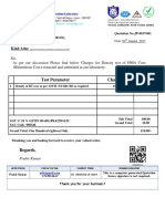 Test Parameter Charges Total: Kind Attn: .