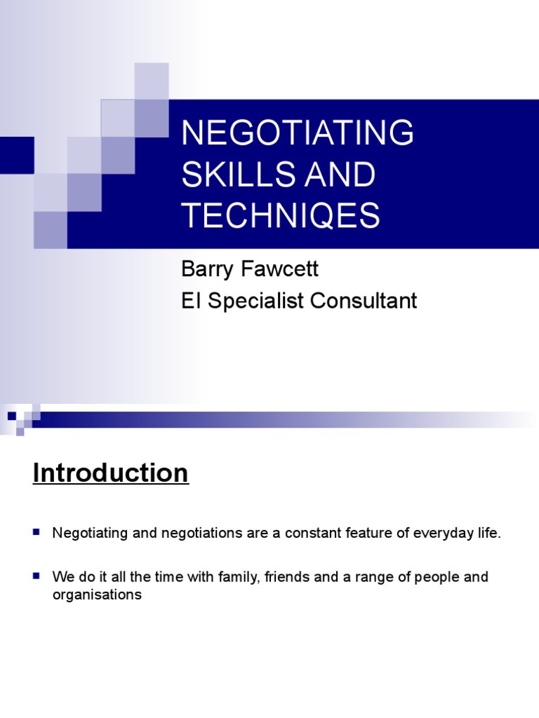 Effective Negotiation Skills Guide | PDF | Negotiation | Collective ...