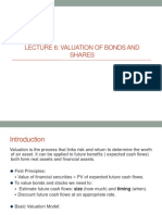 Lecture 6: Valuation of Bonds and Shares