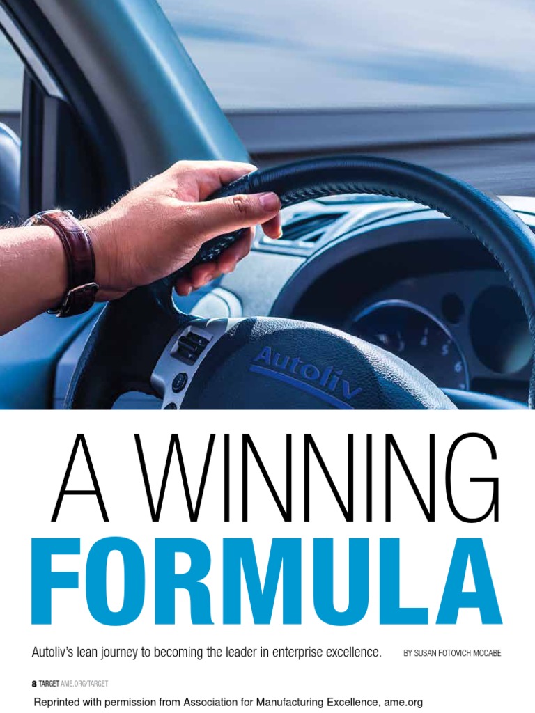 Autoliv A Winning Formula Target Fall 2016 Lean Manufacturing Airbag