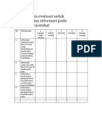 Contoh Form Evaluasi Untuk Penyampaian Informasi Pada Pasien