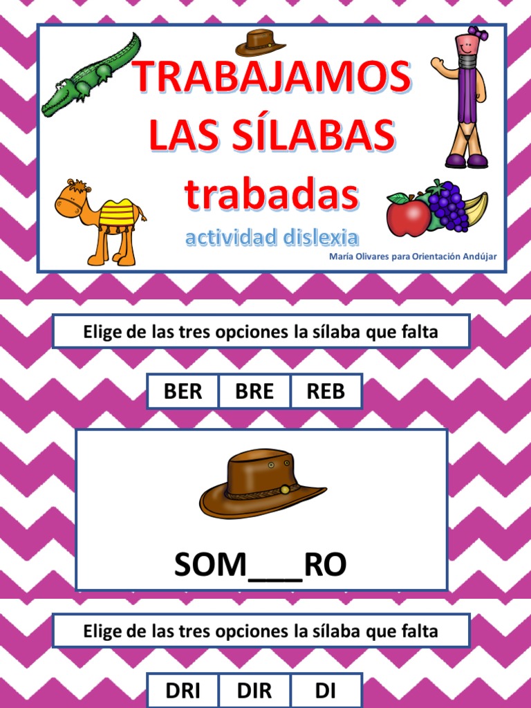 Ejercicios de sílabas para niños | PDF