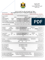 Visa Application Form for Visiting Iraq