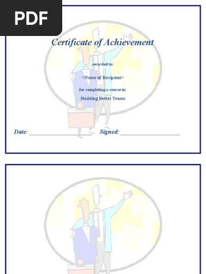 Certificate of Achievement