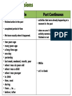 Past Simple and Continuous Time Expressions