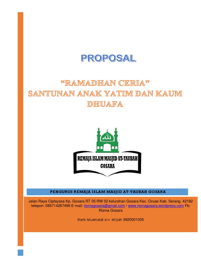 1000 Gambar Cover Proposal Santunan Anak Yatim Hd Gratis Gambar Id