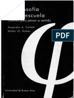 Cerletti Alejandro Y Kohan Walter O - La Filosofia en La Escuela PDF