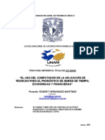 El Uso Del Computador en La Aplicacion de Tecnicas Para El Pronostico de Series de Tiempo Economicas y Financieras