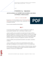 HOTARARE NR 166 2003 Privind Acordarea Unor Facilitati Fiscale Studentilor Care Doresc Sa Infiinteze o Afacere Proprie PDF