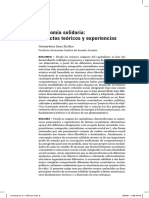 Economía solidaria: aspectos teóricos y experiencias