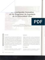 Investigacion Formativa en Ingenieria