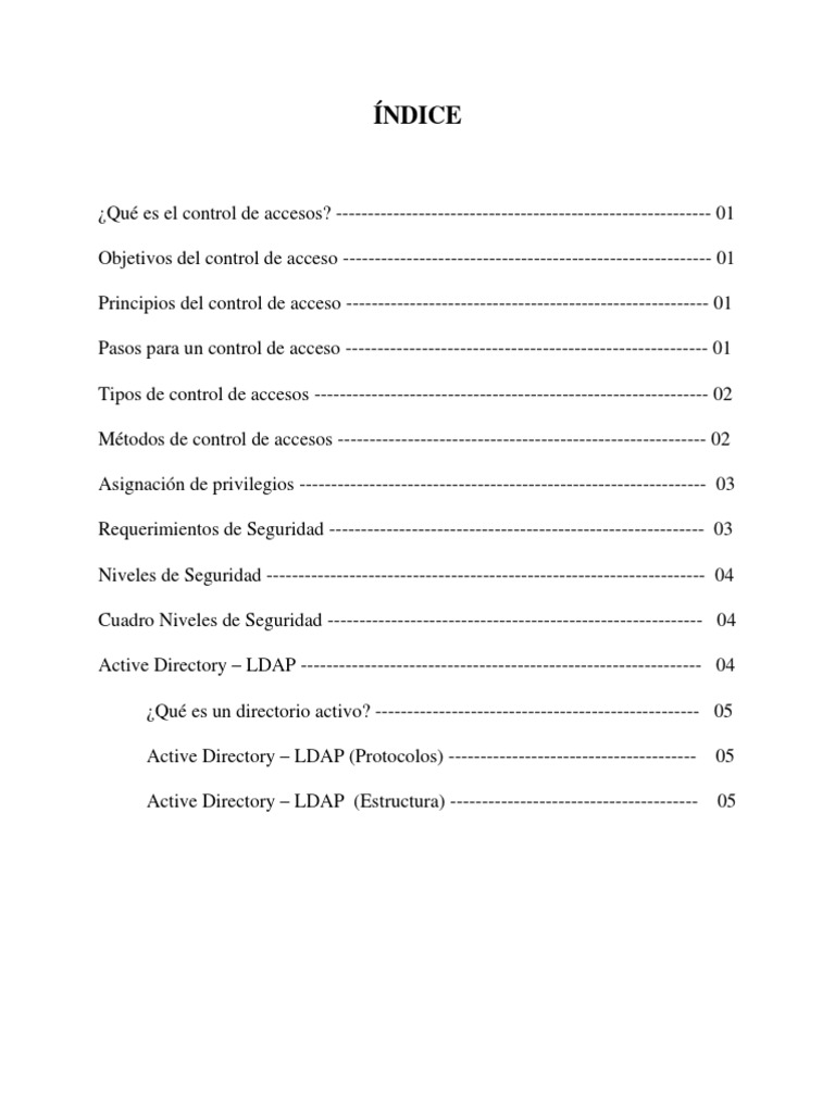 Manual de Control de Accesos y Seguridad | PDF | Directorio Activo ...