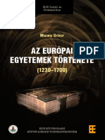 Az Európai Egyetemek Története PDF