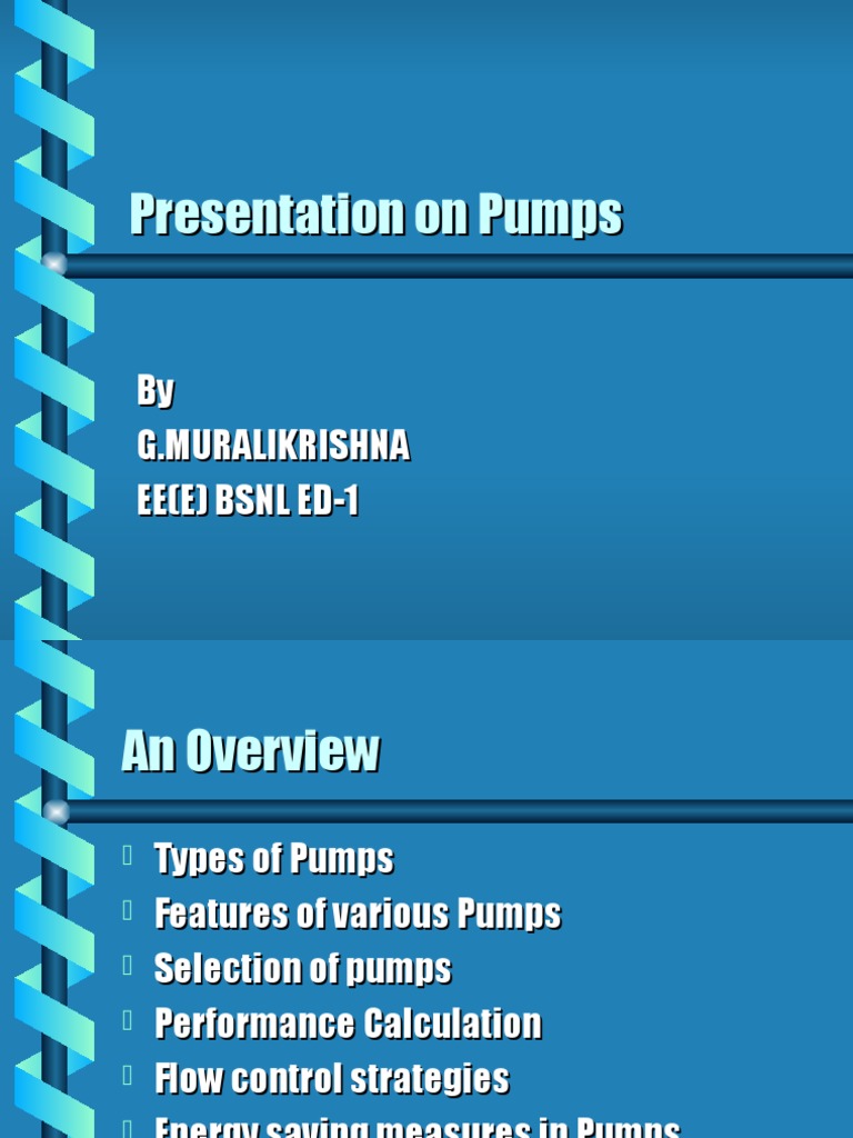 Energy Conservation in Pumps | PDF