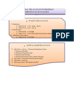 JADWAL PELAYANAN PUSKESMAS