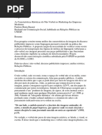 As Características Retóricas Do Não-Verbal