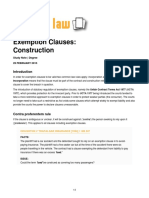 Exemption Clauses Construction PDF