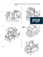 Realizar Los 05dibujosindicados en El Modo Trazado Isométrico Luego, Acotar Las Vistas Ortogonales en El Tercer Ángulo (Sistema Americano)