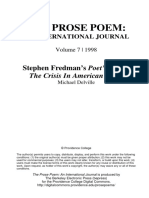 Stephen Fredmans - Em-Poets Prose - The Crisis in American Verse