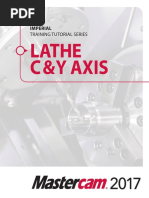 Mastercam 2017 Lathe CY Axis Toolpaths Tutorial SAMPLE