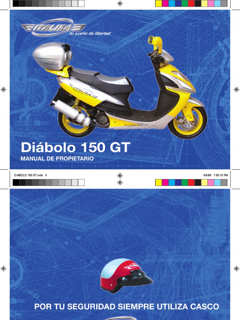 Manual del Propietario Diabolo 150 GT | PDF | Motocicleta | Transmisión ...