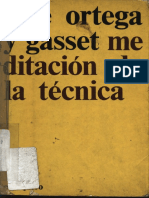 Meditación de La Técnica (José Ortega y Gasset) PDF