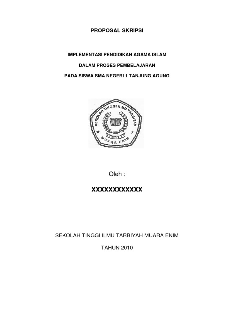 Proposal Skripsi 1 Implementasi Pendidikan Agama Islam Dalam Proses Pembelajaran