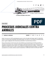 Procesos Judiciales Contra Animales