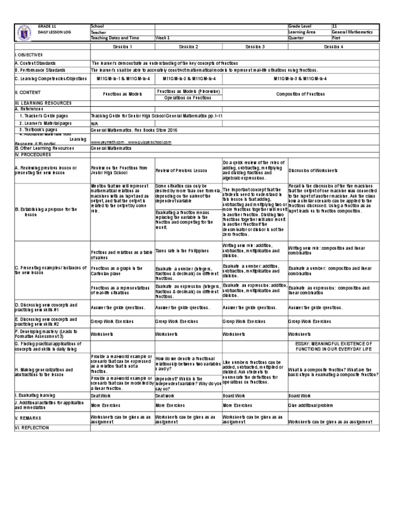 Week 3 General Mathematics Functions | PDF | Function (Mathematics ...