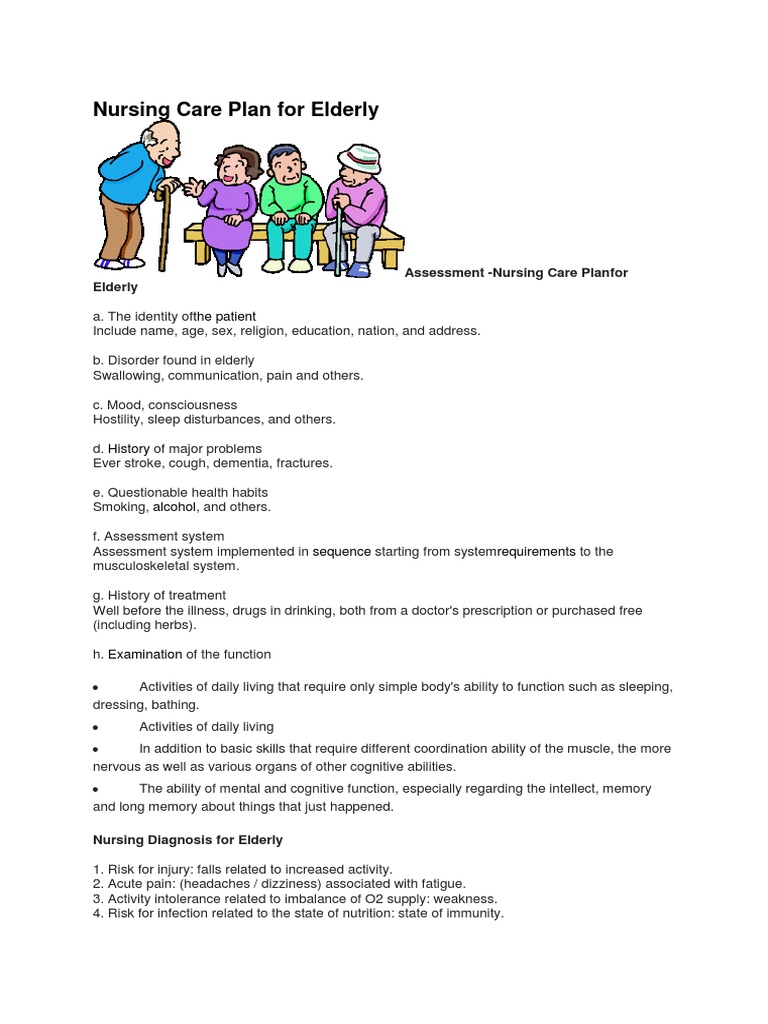 Nursing Care Plan for Elderly Patients | PDF | Malaria | Fatigue (Medical)