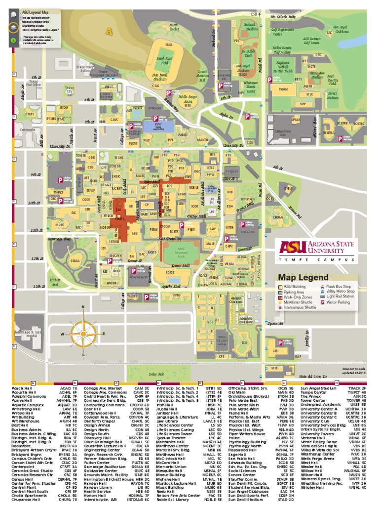 Asu Tempe Campus Map