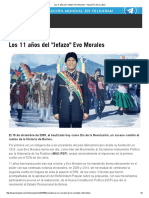 Los 11 Años Del - Jefazo - Evo Morales - HispanTV, Nexo Latino