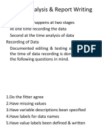 Unit-V Analysis & Report Writing