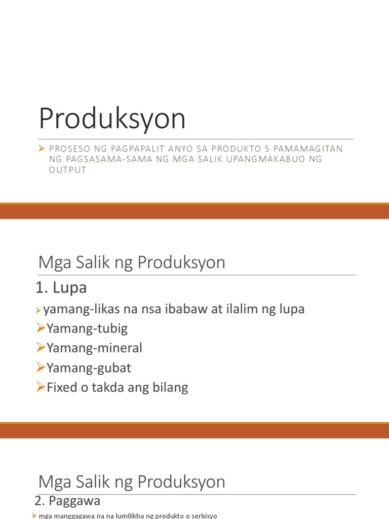 Slides - Produksyon | PDF