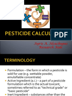 Pesticide formulations and calculations