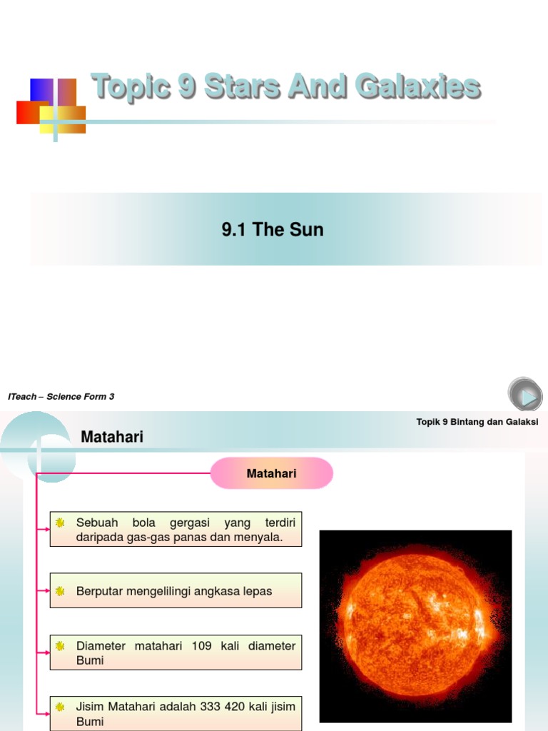 Ciri dan Struktur Matahari Tingkatan 3 | PDF