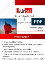 AIRTEL Presentation in Product Management