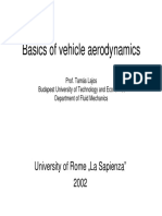 Basics of Vehicle Aerodynamics: University of Rome La Sapienza" 2002