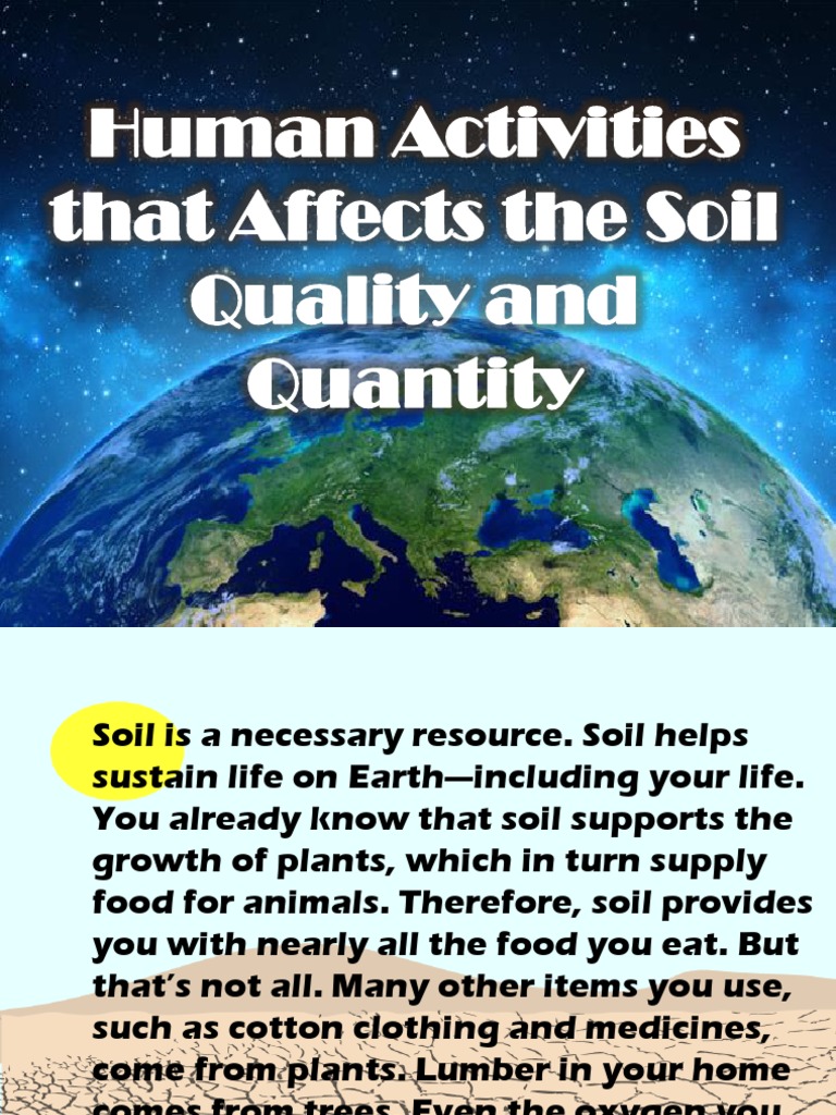 Human Impact on Soil Quality and Quantity | PDF | Soil | Mining