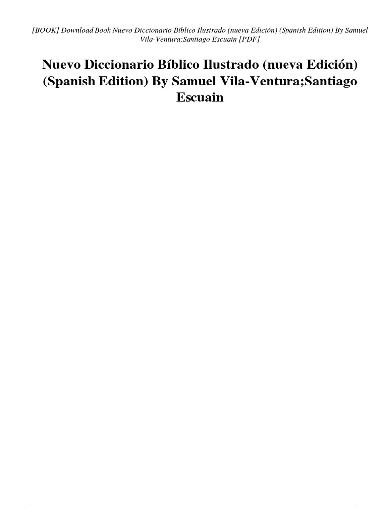 Descargar Diccionario Biblia Vila Escuain Pdf File