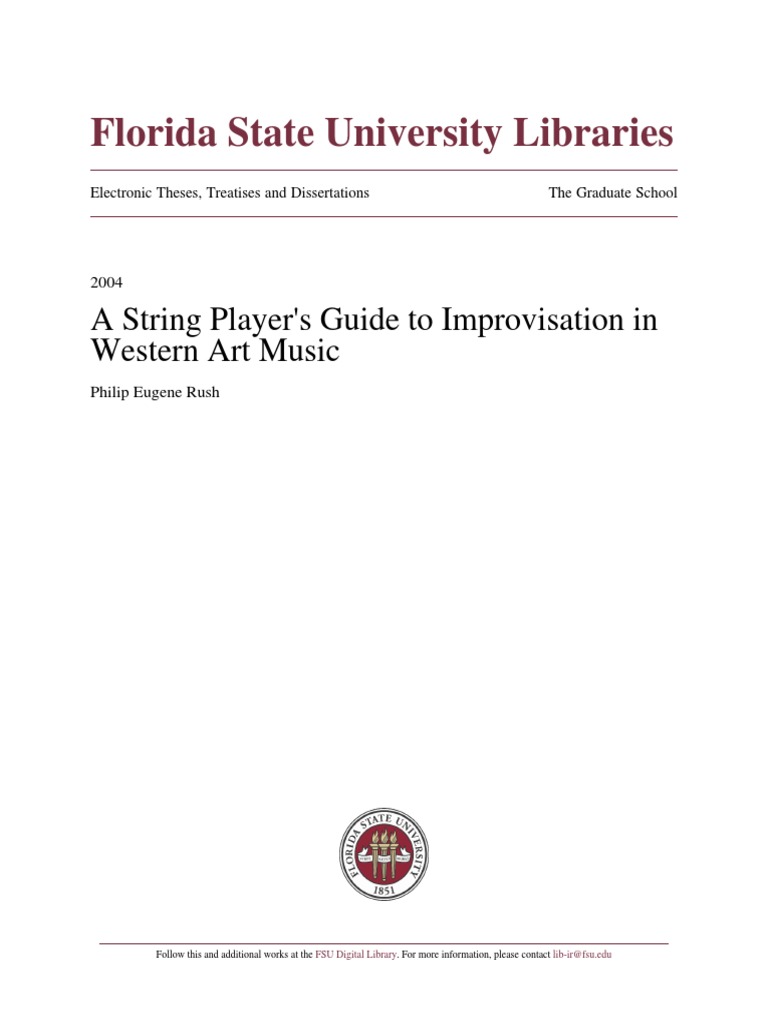 A String Player's Guide To Improvisation in Western Art Music PDF PDF Composers Classical