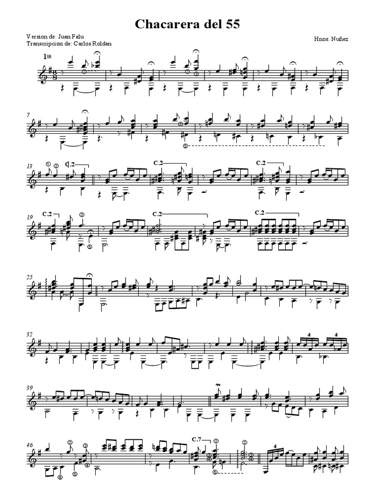 Chacarera del 55: Letra y Acordes | PDF | Musica argentina | Estilos de ...