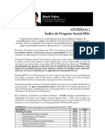 APURÍMAC Indice de Progreso Social Regional