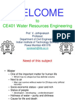 WELCOME TO CE401 WATER RESOURCES ENGINEERING