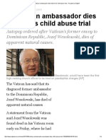 Ex-Vatican Ambassador Dies Before His Child Abuse Trial - Al Jazeera English